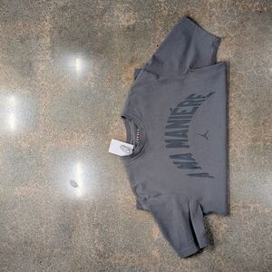 Jordan Gray T-Shirt with Red Logo